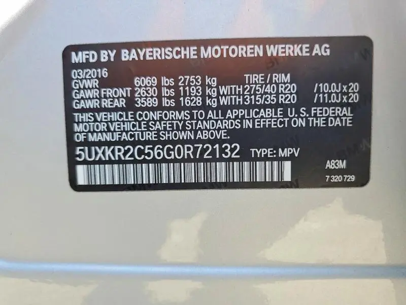 2016 BMW X5 SDRIVE35I  