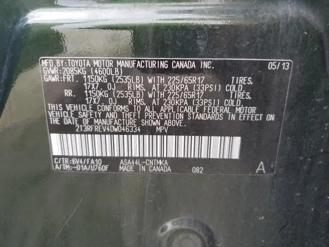 2013 TOYOTA RAV4 XLE  
