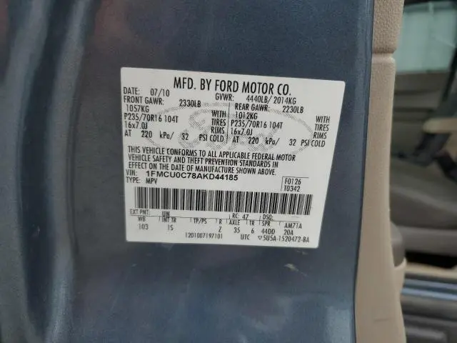 2010 FORD ESCAPE XLS  