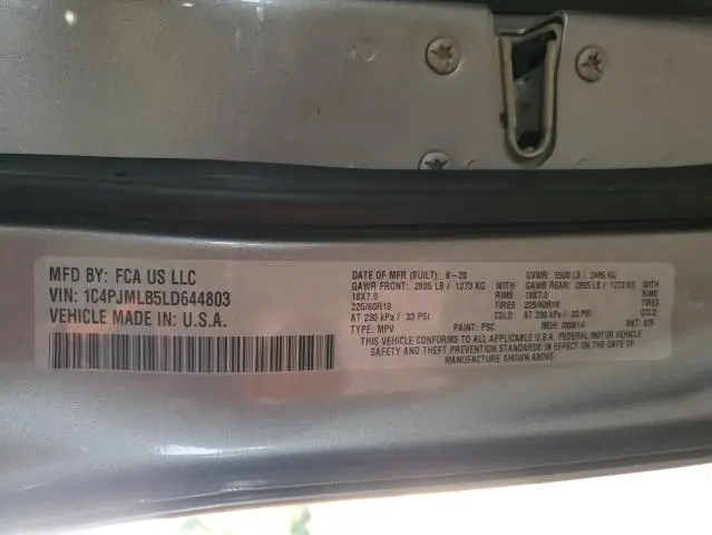 2020 JEEP CHEROKEE LATITUDE PLUS  