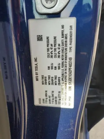 2023 TESLA MODEL 3   