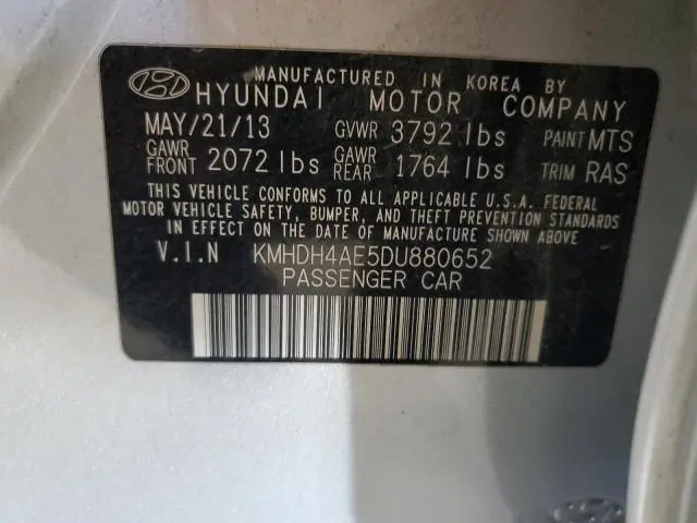 2013 HYUNDAI ELANTRA GLS  