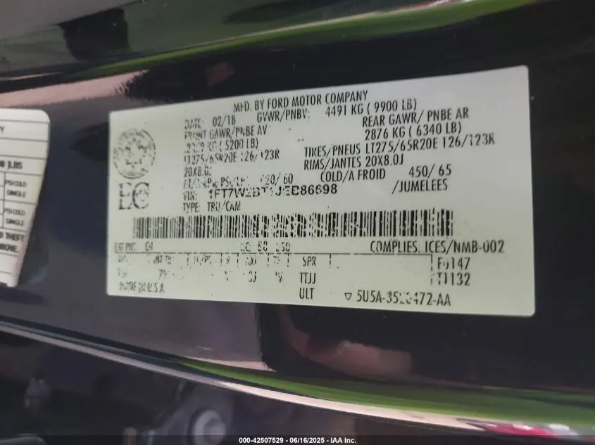 2018 FORD F-250 PLATINUM