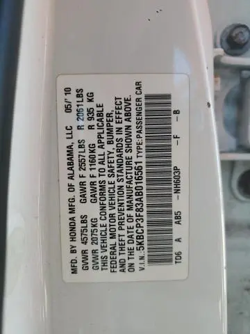 2010 HONDA ACCORD EXL  