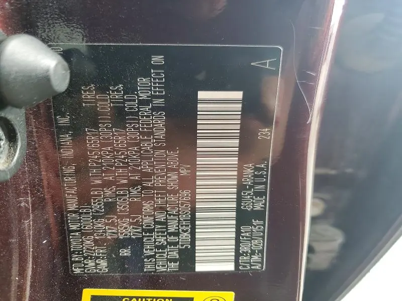2011 TOYOTA HIGHLANDER BASE  