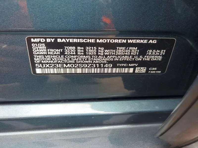 2025 BMW X7 XDRIVE40I  
