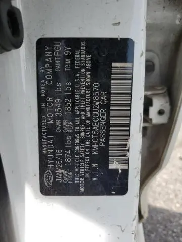 2016 HYUNDAI ACCENT SE  