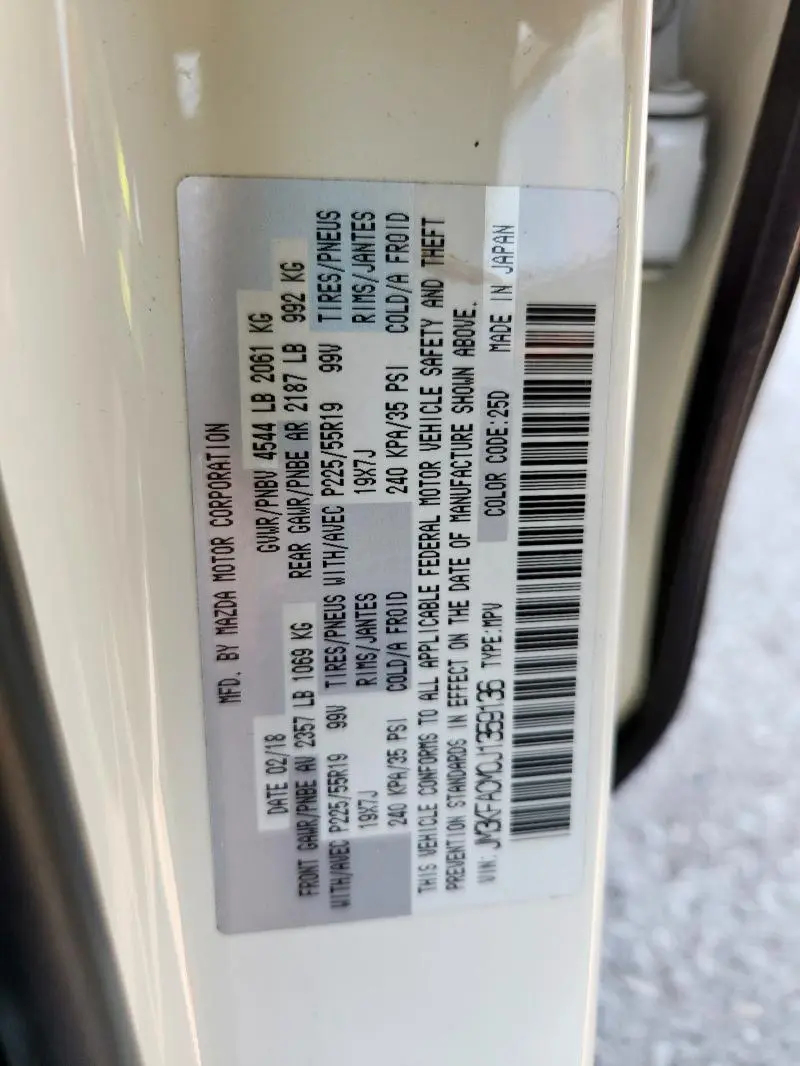 2018 MAZDA CX-5 TOURING  