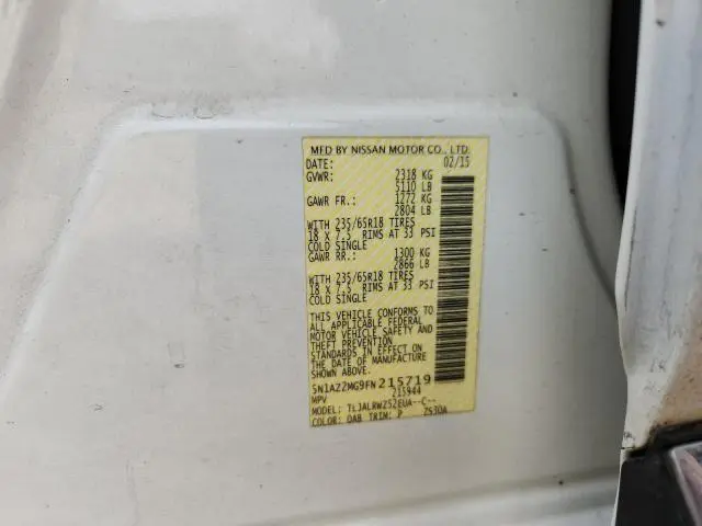 2015 NISSAN MURANO S  