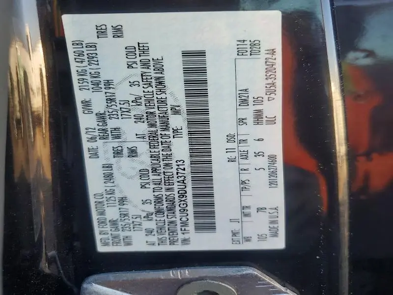 2013 FORD ESCAPE SE  