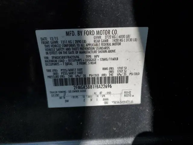 2015 FORD FLEX SE  