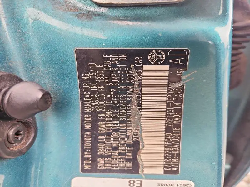 2010 TOYOTA COROLLA LE  