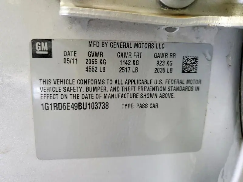 2011 CHEVROLET VOLT   