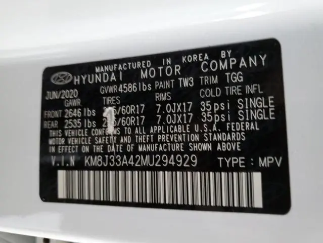 2021 HYUNDAI TUCSON LIMITED  