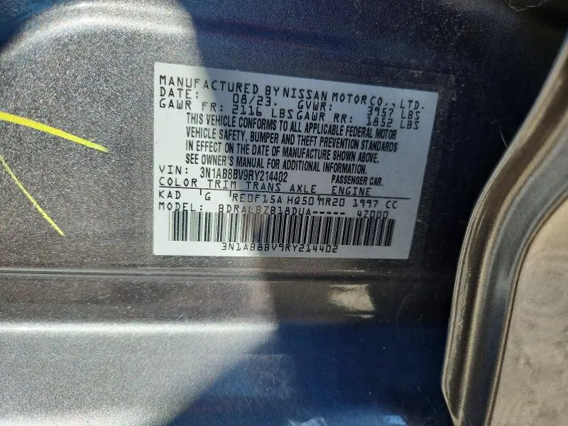 2024 NISSAN SENTRA S  