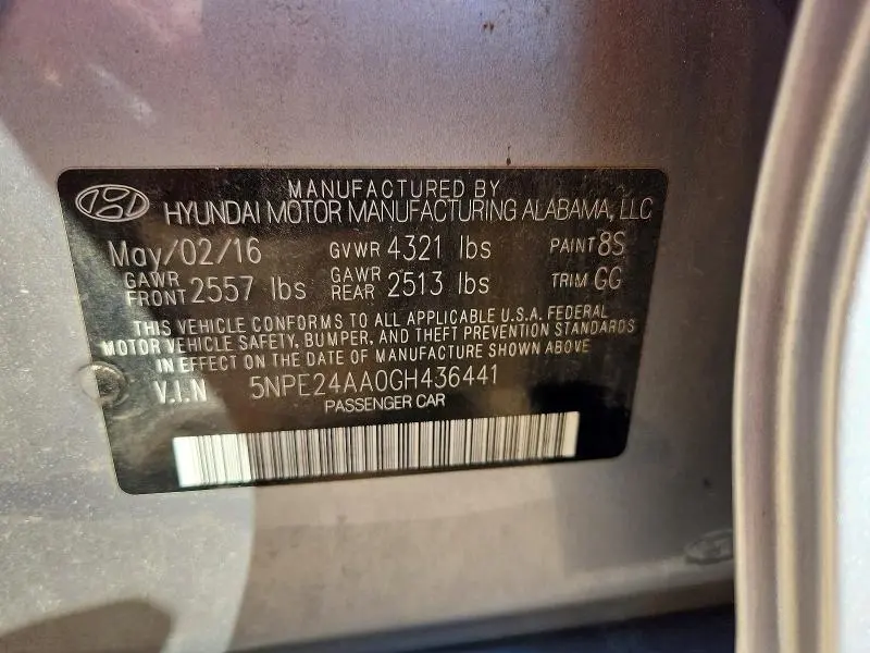 2016 HYUNDAI SONATA ECO  