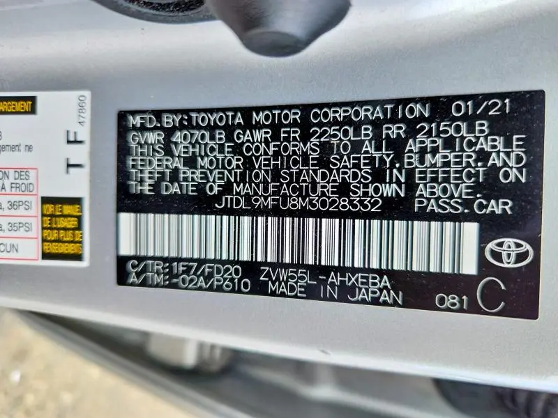 2021 TOYOTA PRIUS LE AWD-E  