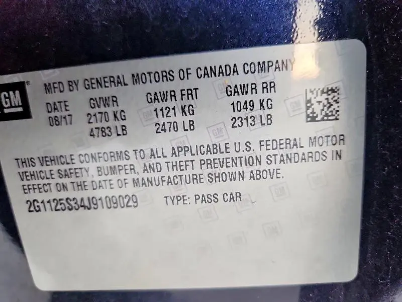 2018 CHEVROLET IMPALA PREMIER  