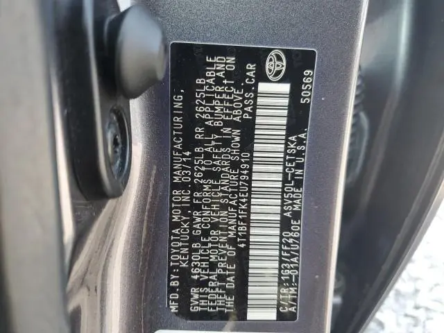 2014 TOYOTA CAMRY L  