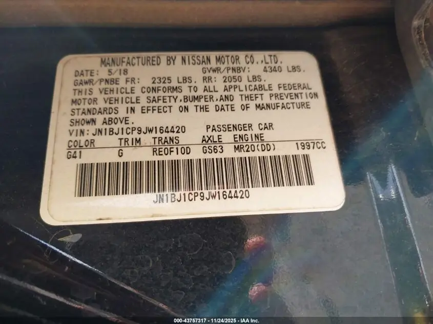 2018 NISSAN ROGUE SPORT S