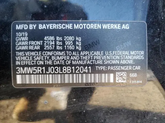 2020 BMW 330I   
