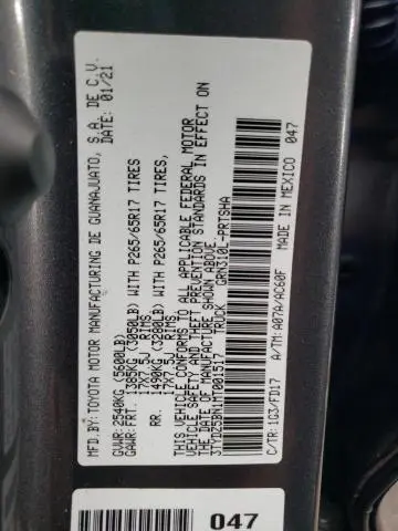 2021 TOYOTA TACOMA SR5 V6  