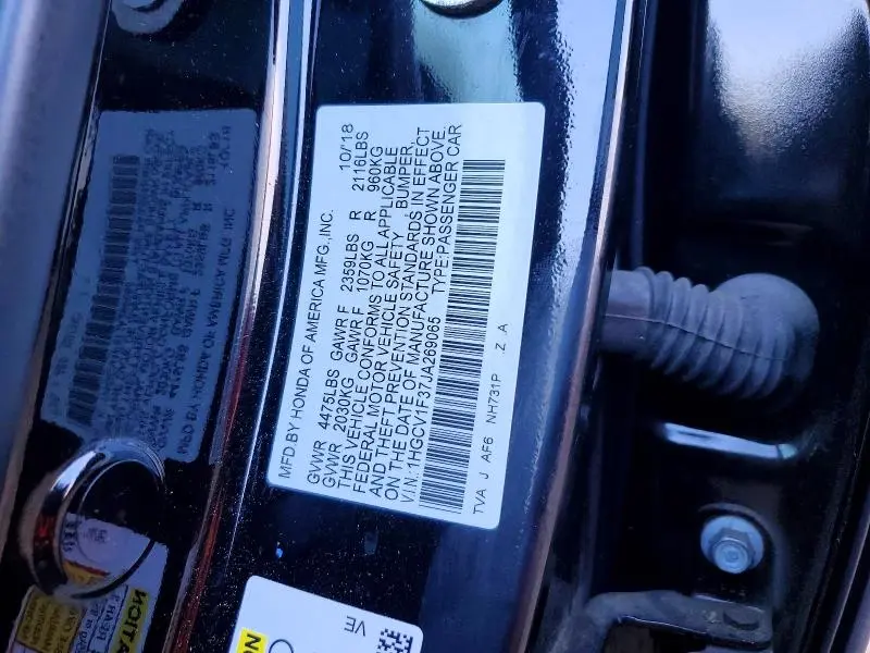 2018 HONDA ACCORD SPORT  