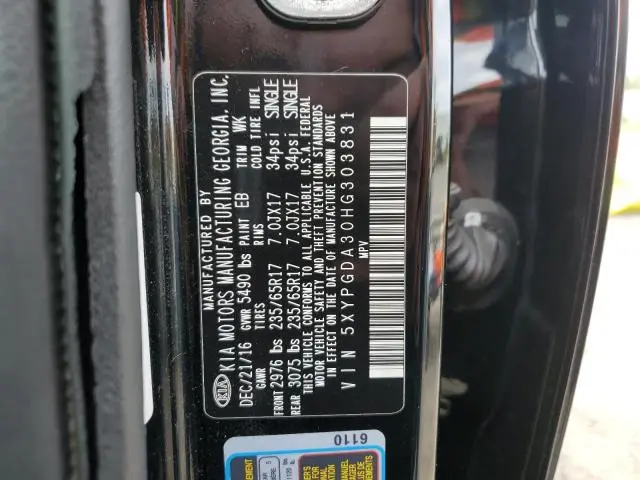 2017 KIA SORENTO LX  