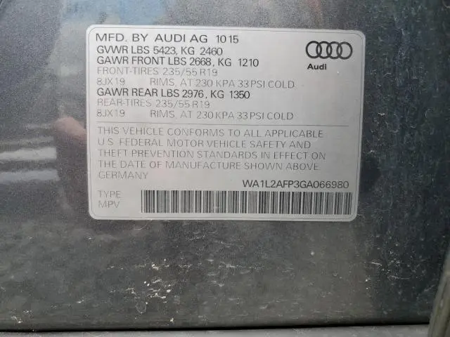 2016 AUDI Q5 PREMIUM PLUS