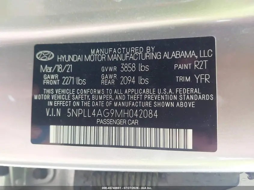 2021 HYUNDAI ELANTRA SE