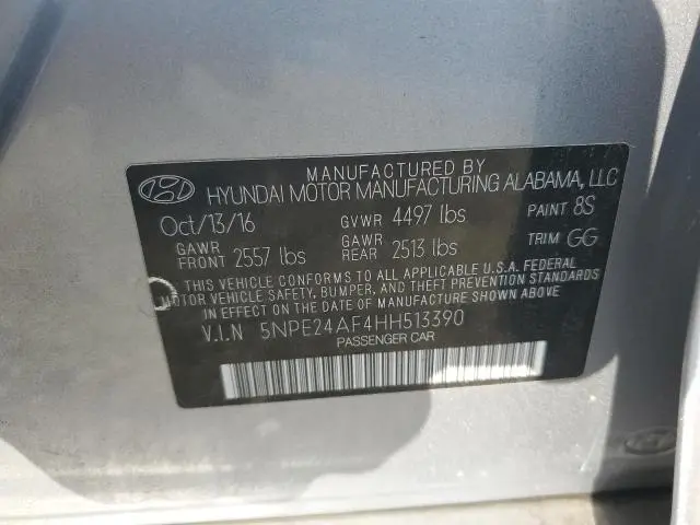 2017 HYUNDAI SONATA SE  