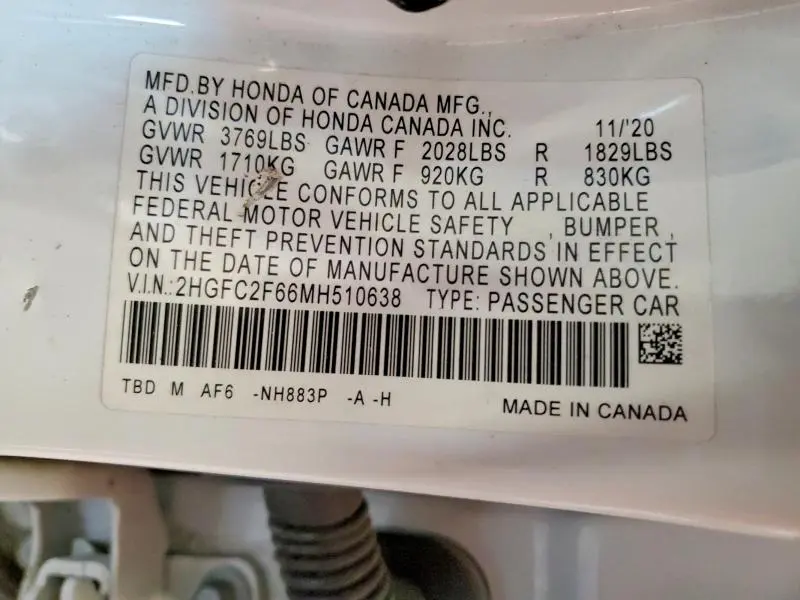 2021 HONDA CIVIC LX  