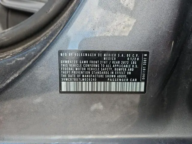 2020 VOLKSWAGEN JETTA S  