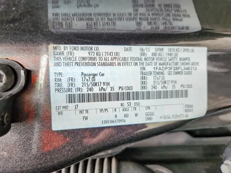 2015 FORD FOCUS SE  