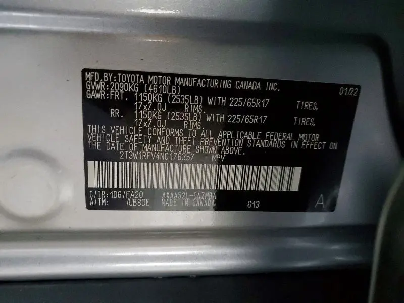 2022 TOYOTA RAV4 XLE  