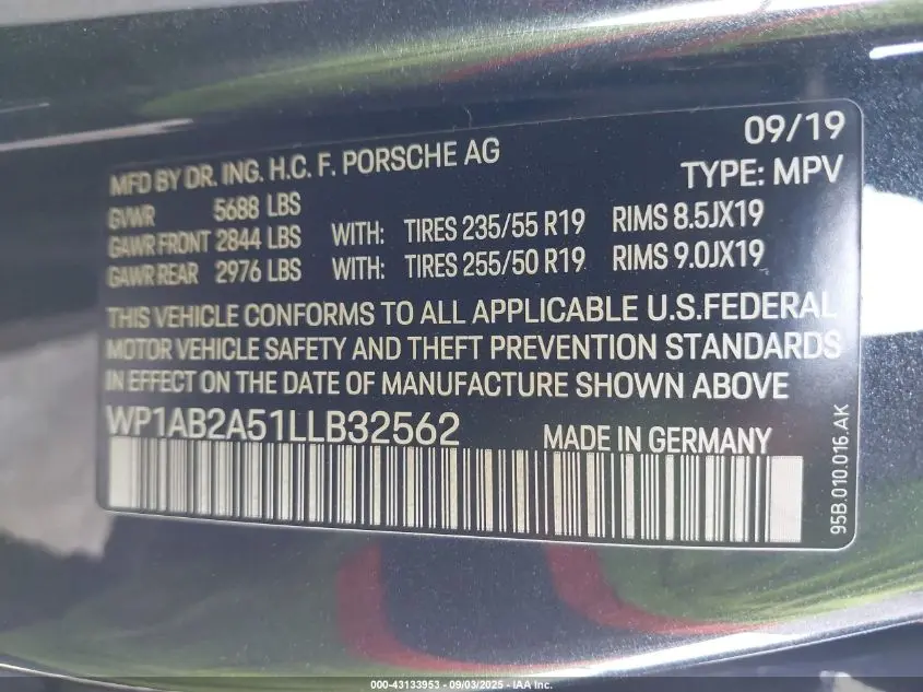 2020 PORSCHE MACAN S