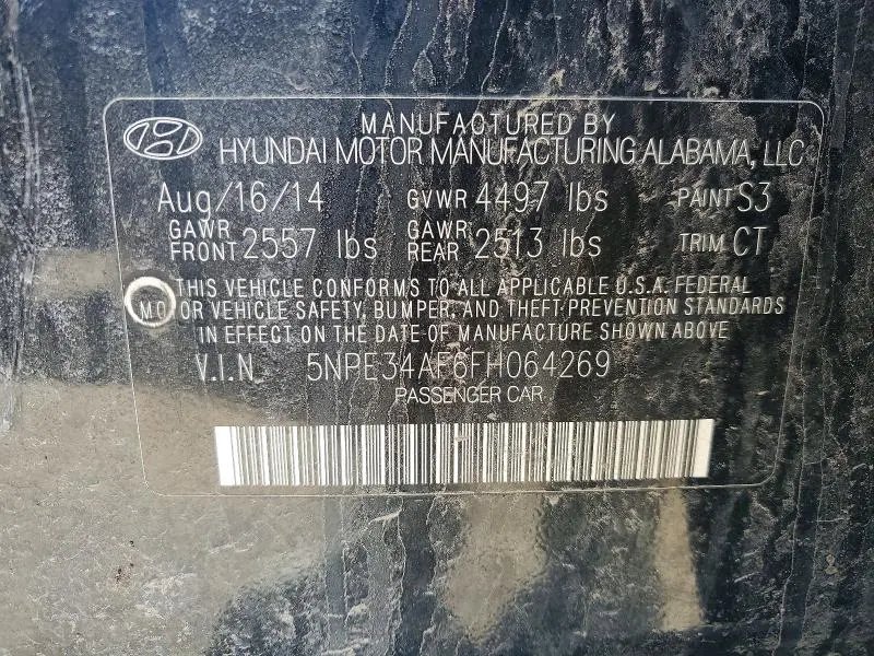 2015 HYUNDAI SONATA LIMITED  