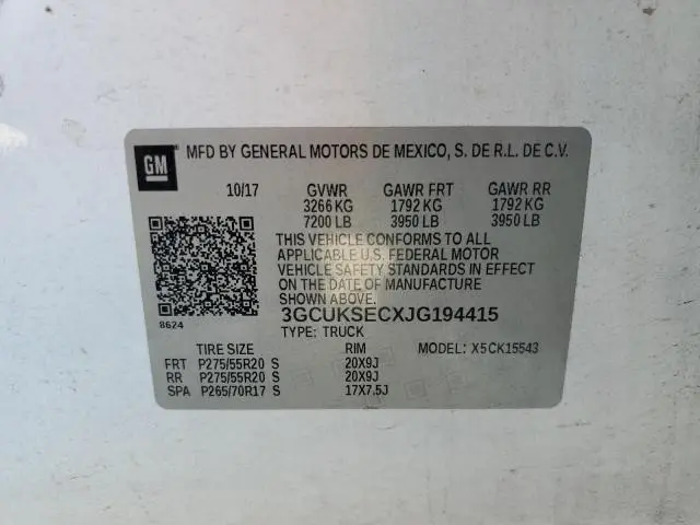 2018 CHEVROLET SILVERADO K1500 LTZ  