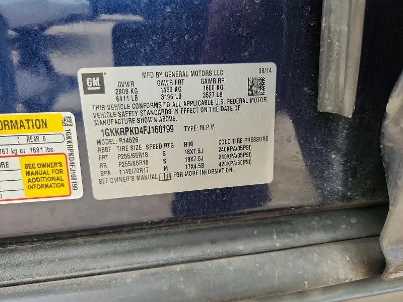 2015 GMC ACADIA SLE  