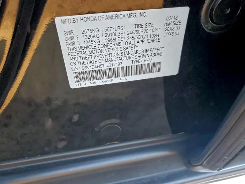 2018 ACURA MDX TECHNOLOGY  