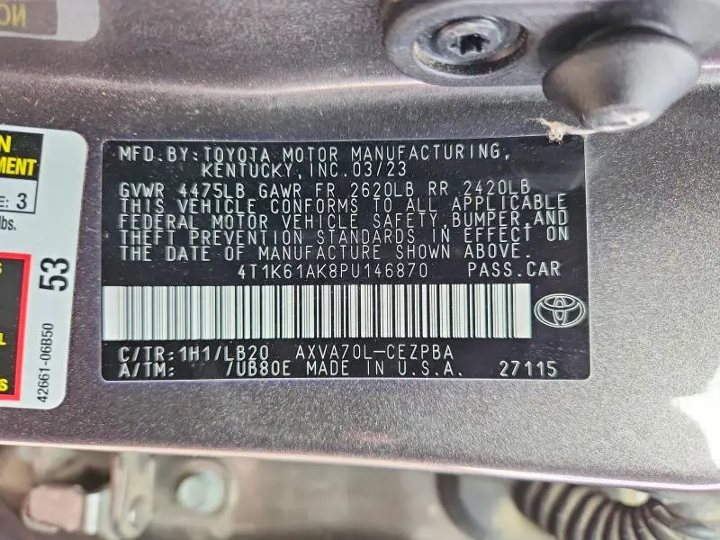 2023 TOYOTA CAMRY XSE  
