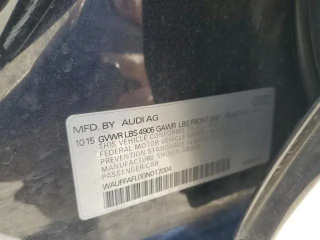 2016 AUDI A4 PREMIUM PLUS S-LINE  