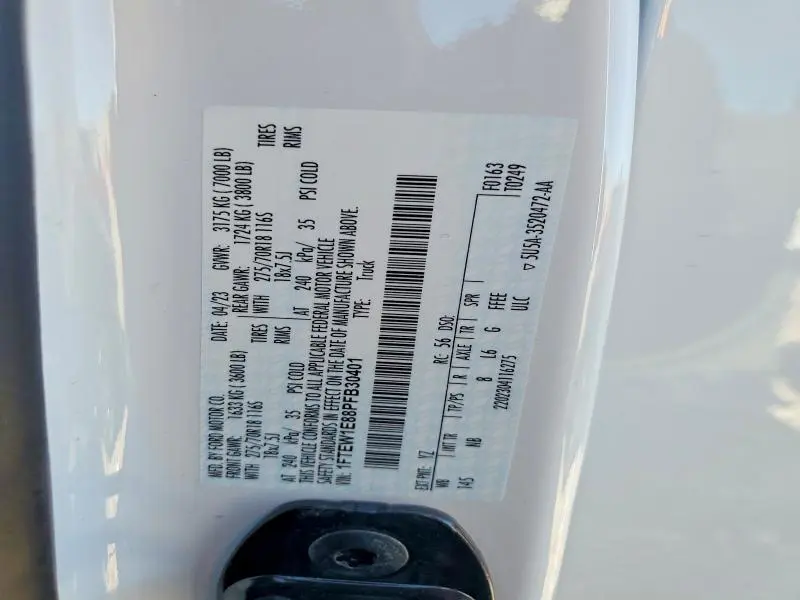 2023 FORD F150 SUPERCREW  