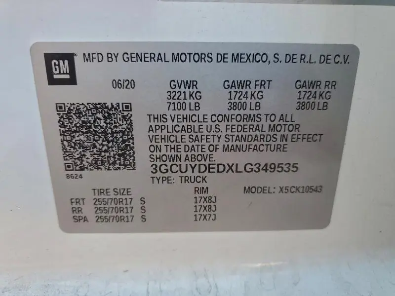 2020 CHEVROLET SILVERADO K1500 LT  