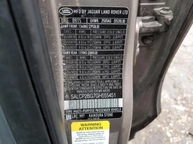 2016 LAND ROVER DISCOVERY SPORT SE  