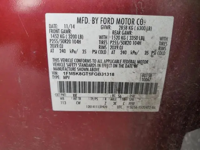 2015 FORD EXPLORER SPORT  