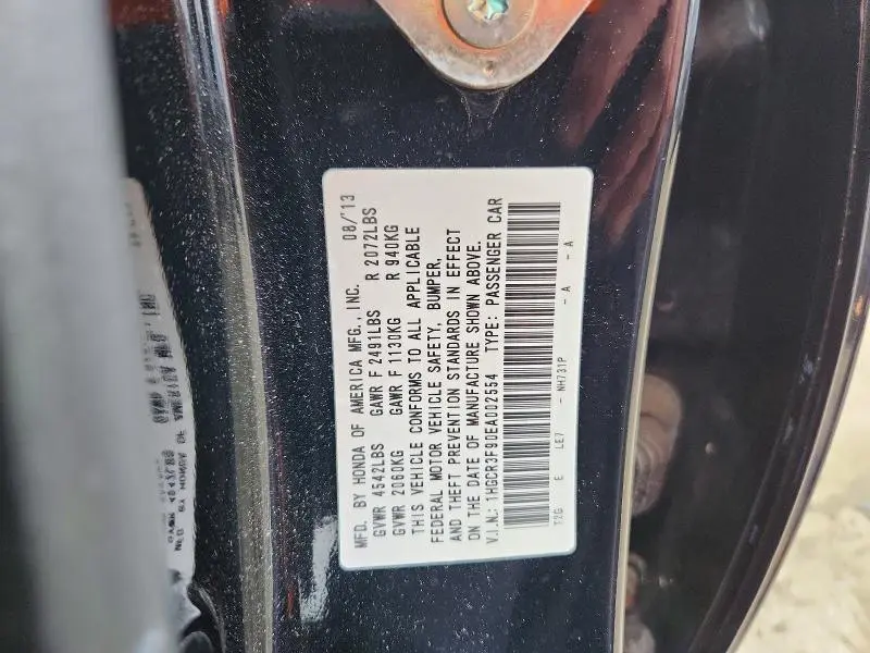 2014 HONDA ACCORD TOURING  