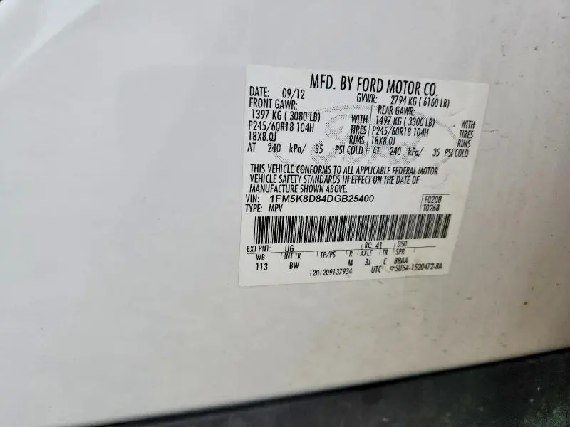 2013 FORD EXPLORER XLT  