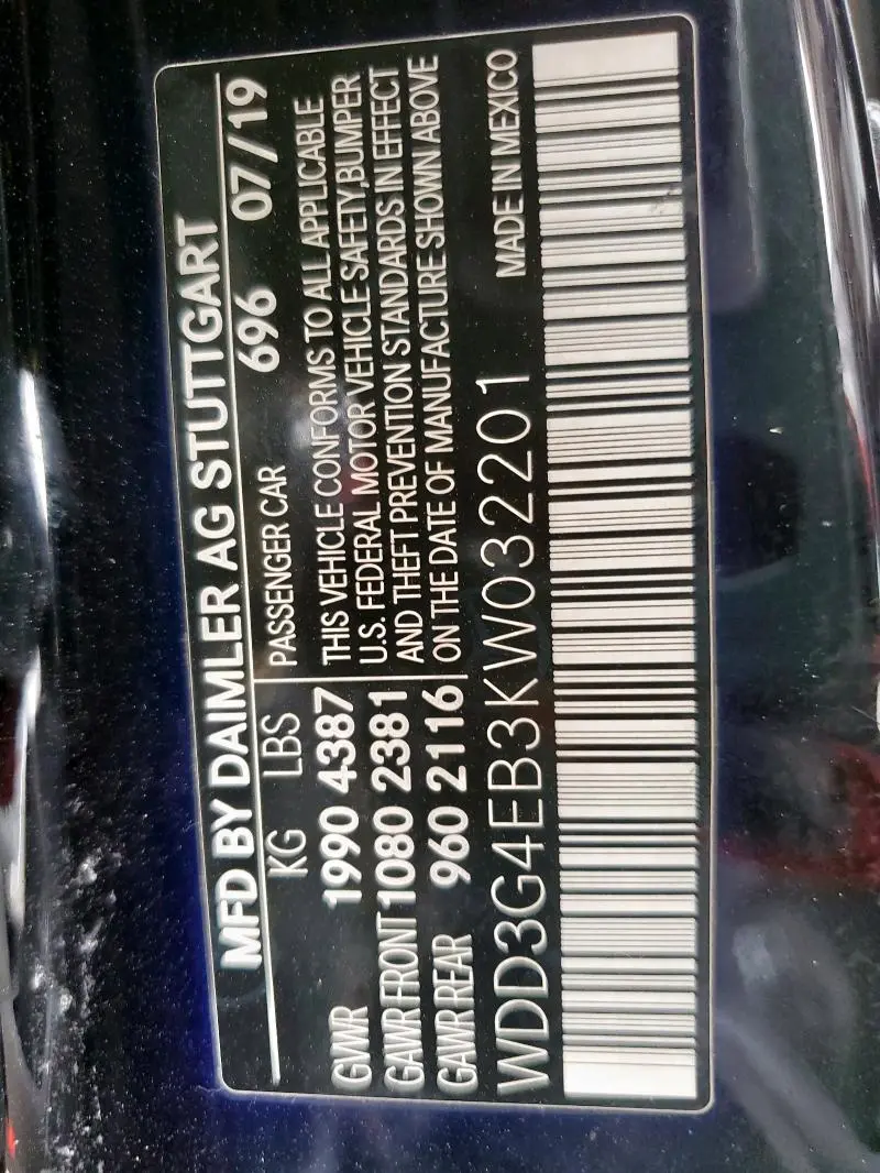 2019 MERCEDES-BENZ A 220  