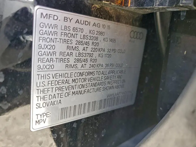 2017 AUDI Q7 PREMIUM PLUS  